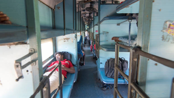 sleeping in train