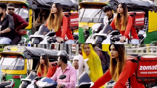 Zomato Delivery Girl Riding Yamaha R15