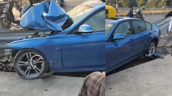 Bmw luxury car crashed