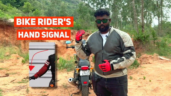 hand signals in bike ride
