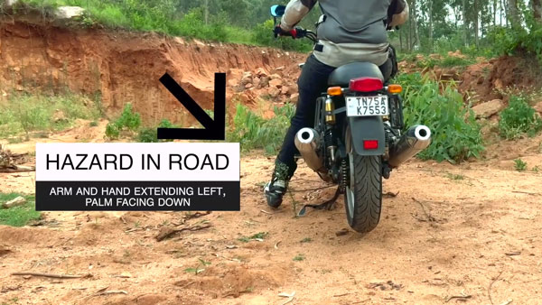 hand signals in bike ride