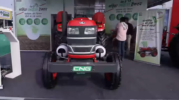 mahindra unveiled cng fuel tractor