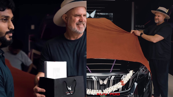 Matthew hayden delivers xuv700 to customer