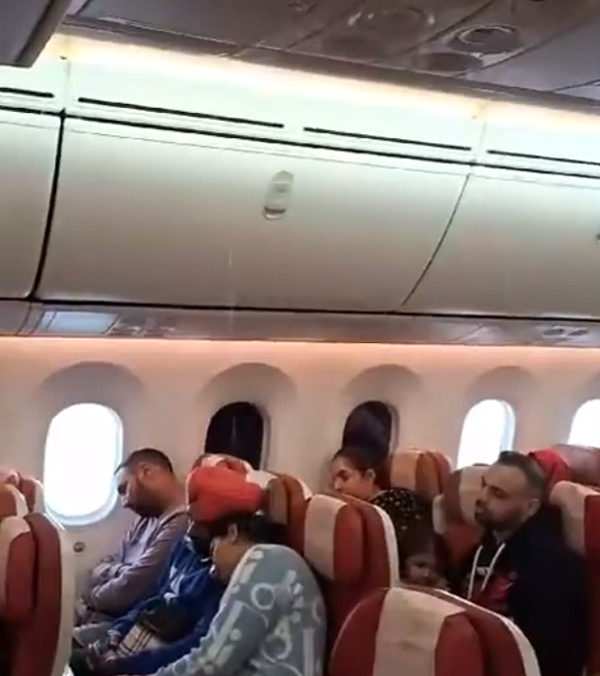 air india flight water dripping