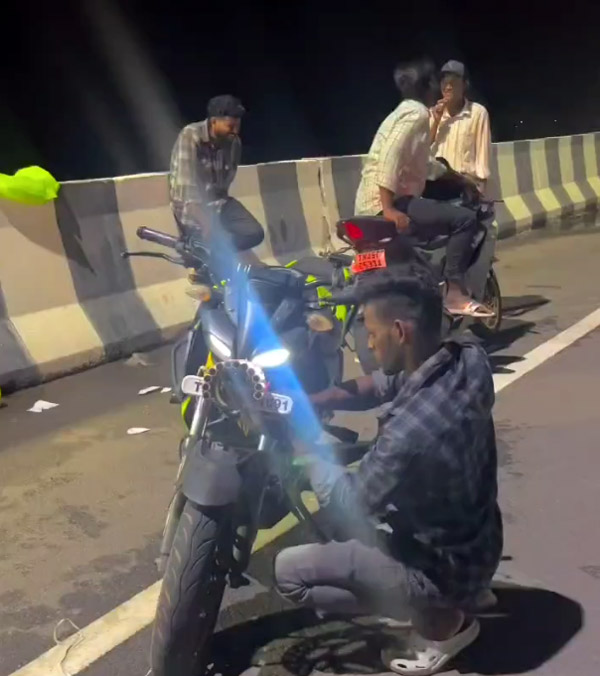 launched rockets while bike wheelie