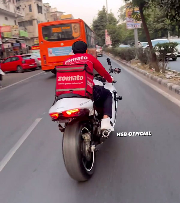 suzuki hayabusa food delivery video