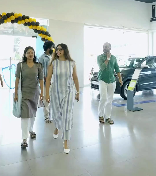 Abhaya Hiranmayi In Volkswagen Showroom