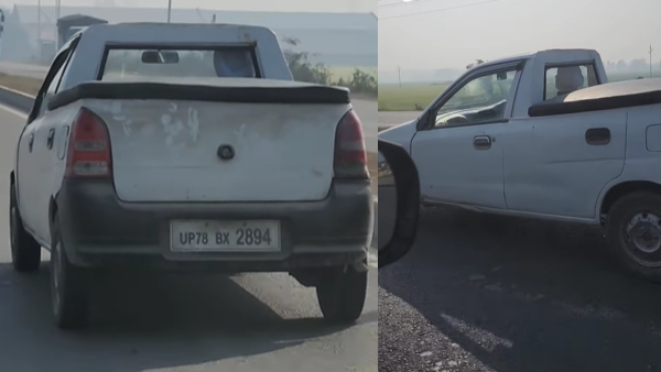 Alto converted into pickup truck