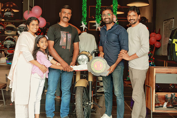 producer gifted royal enfield bike