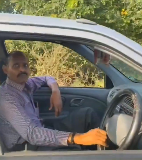 Man Drives Car with Feet viral video
