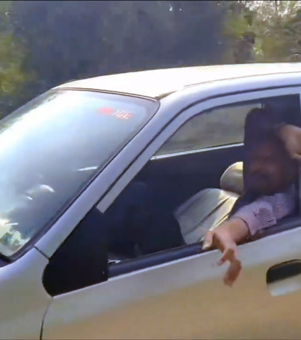 Man Drives Car with Feet viral video