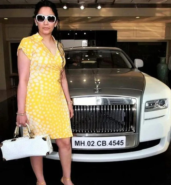 Manyata Dutt With Rolls Royce Ghost