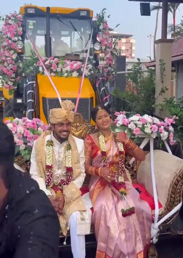 jcb arranged for new couple