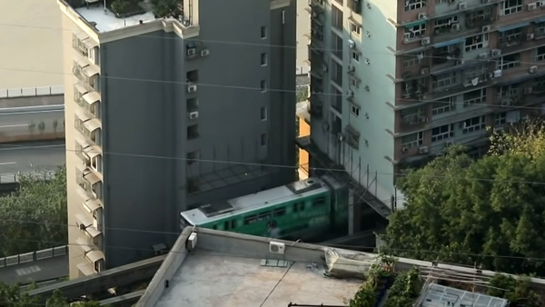 Metro trains in 12 storey aprtment