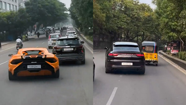 Lamborghini Huracan Porsche Cayenne Rash Driving