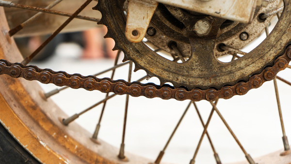 Motorcycle chain rust