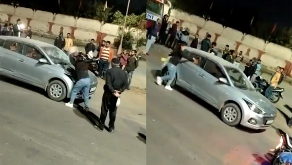 Woman Smashes Hyundai i20 Windshield And Windows