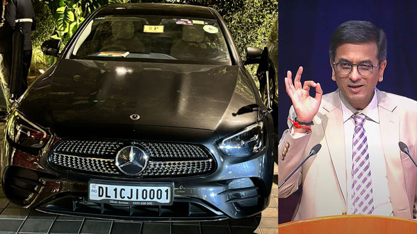 Chandrachud car number plate