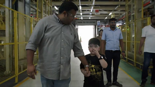 young boy visited mahindra plant young boy visited mahindra plant