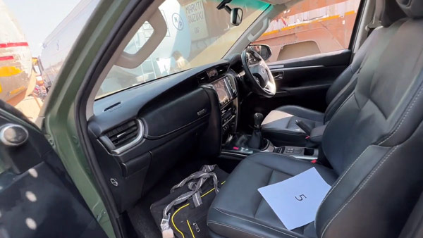 Toyota fortuner modified into army vehicle interior