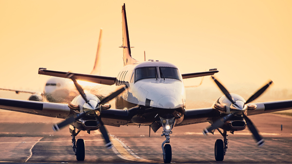 aircraft engines slightly tilted down