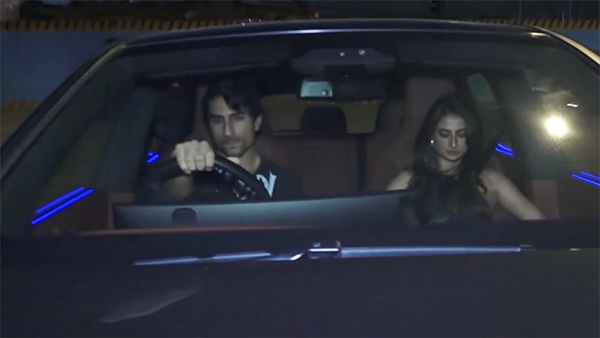 Ibrahim Ali Khan-Palak Tiwari Spotted In BMW iX