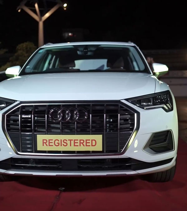 company gifted audi q3 car