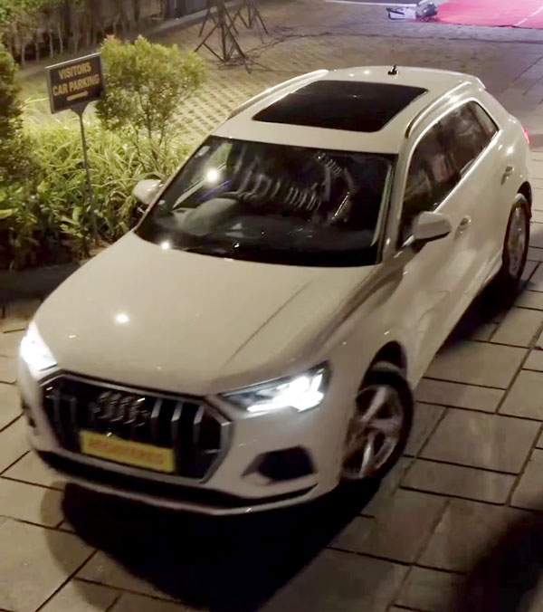 company gifted audi q3 car