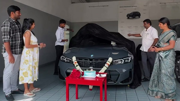 father gifted bmw m340i car to son father gifted bmw m340i car to son