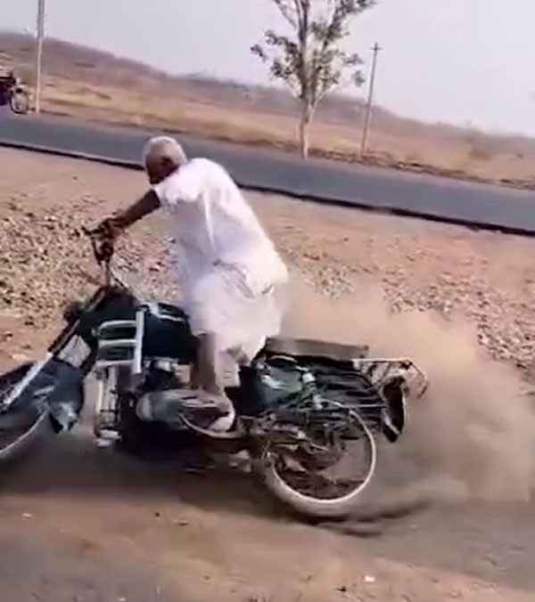 Old man stunting video