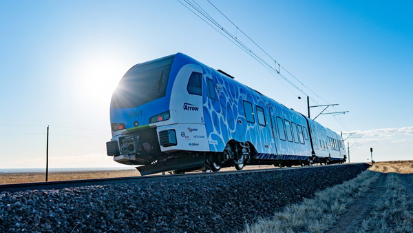 Flirt h2 hydrogen fuel cell train travels nearly 2803 km without refuelling