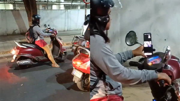 Bangalore Employee Attends Zoom Meeting On Scooter