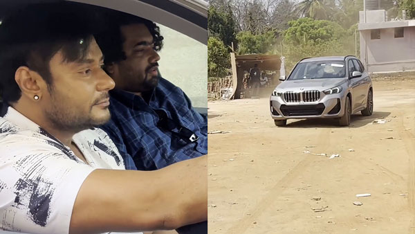 actor darshan drives bmw x1 actor darshan drives bmw x1