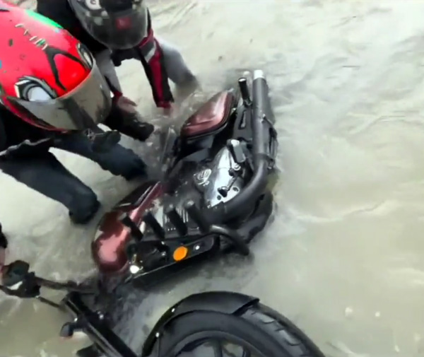 girl falls into river