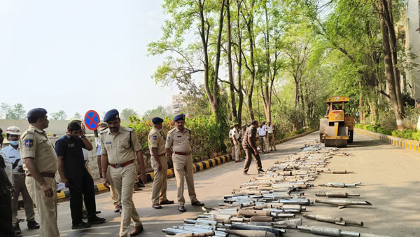 Hyderabad Police Crushed 1 000 Aftermarket Silencers