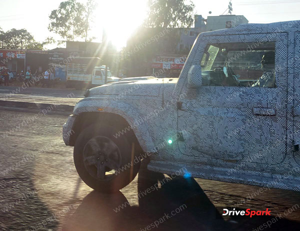 5-door mahindra thar spied