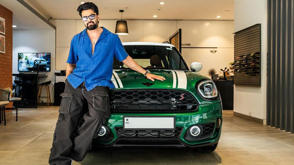 Manish Paul With His Mini Countryman Manish Paul With His Mini Countryman