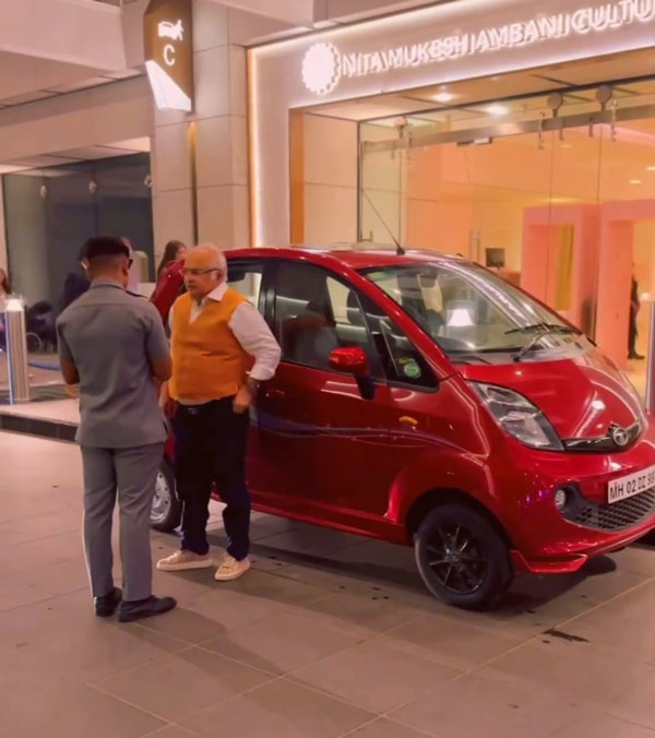 Rajesh Hiranandani Spotted In Tata Nano