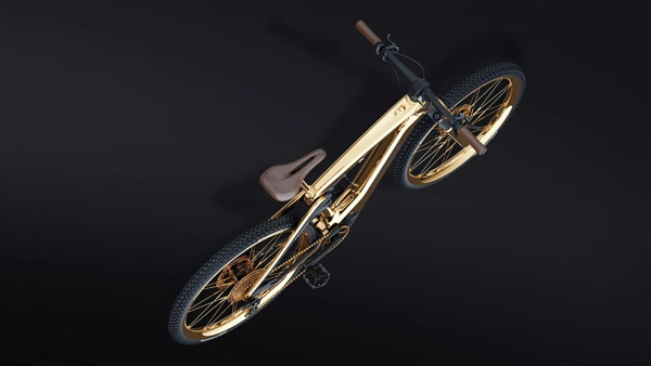 caviar gold plated bike