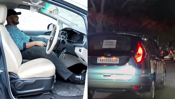 man drives from co-driver seat