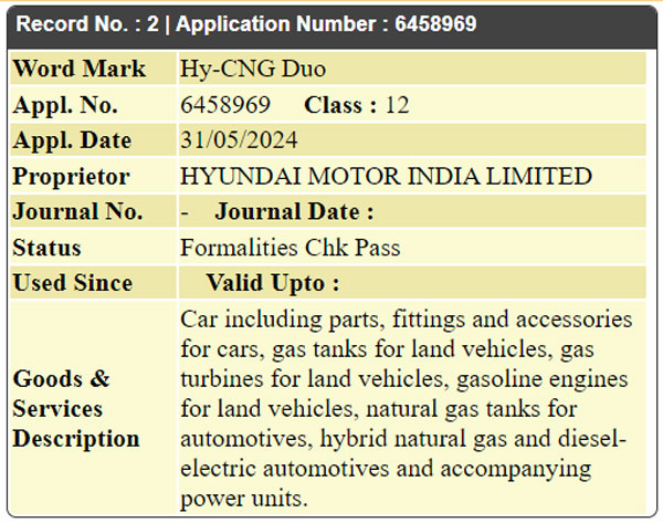 hyundai trademarked new names