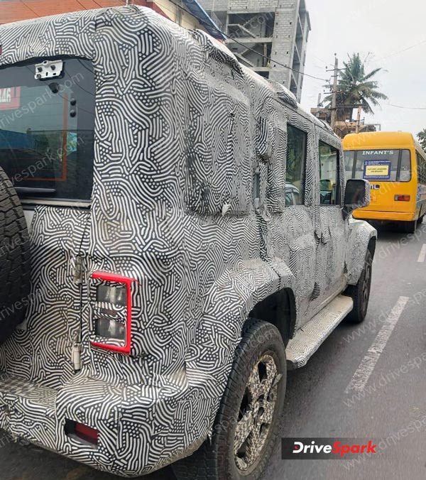 mahindra thar 5-door spotted