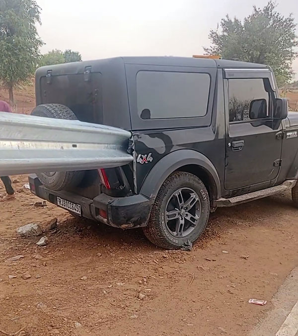 mahindra thar accident in rajasthan