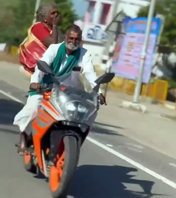 old couple ktm bike riding old couple ktm bike riding