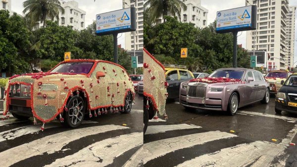 Anant ambani wedding car decoration