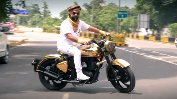 bike with real gold film