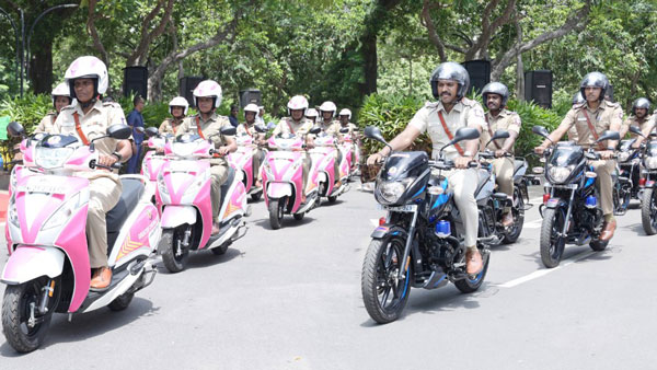 Chennai police adds 85 new two-wheelers Chennai police adds 85 new two-wheelers