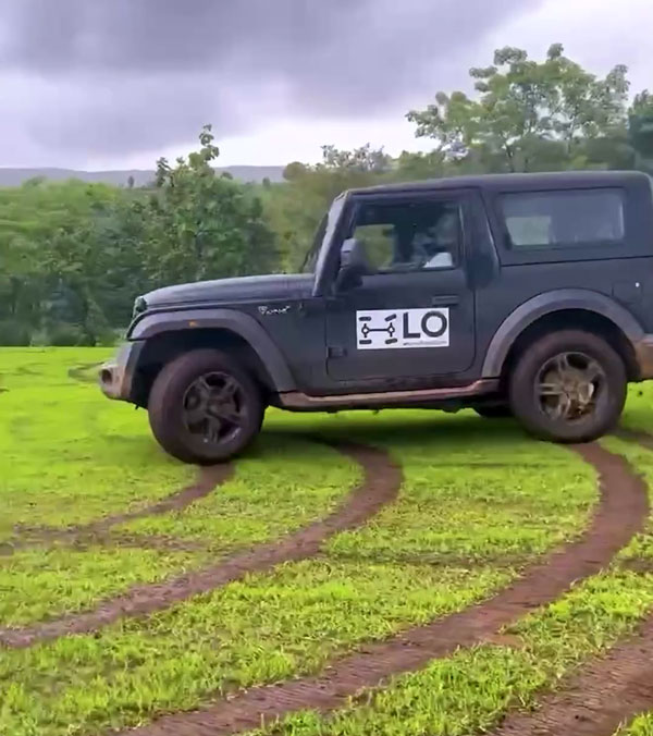 Actress off-road driving video