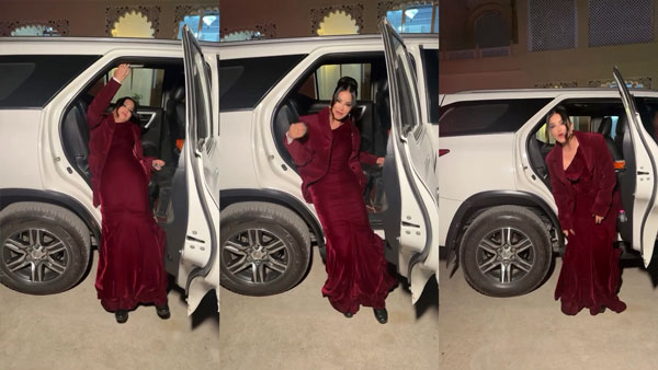 Sunny leone s dress dilemma exiting suv