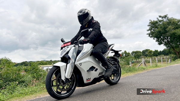 Ultraviolette f77 mach 2 riding shot